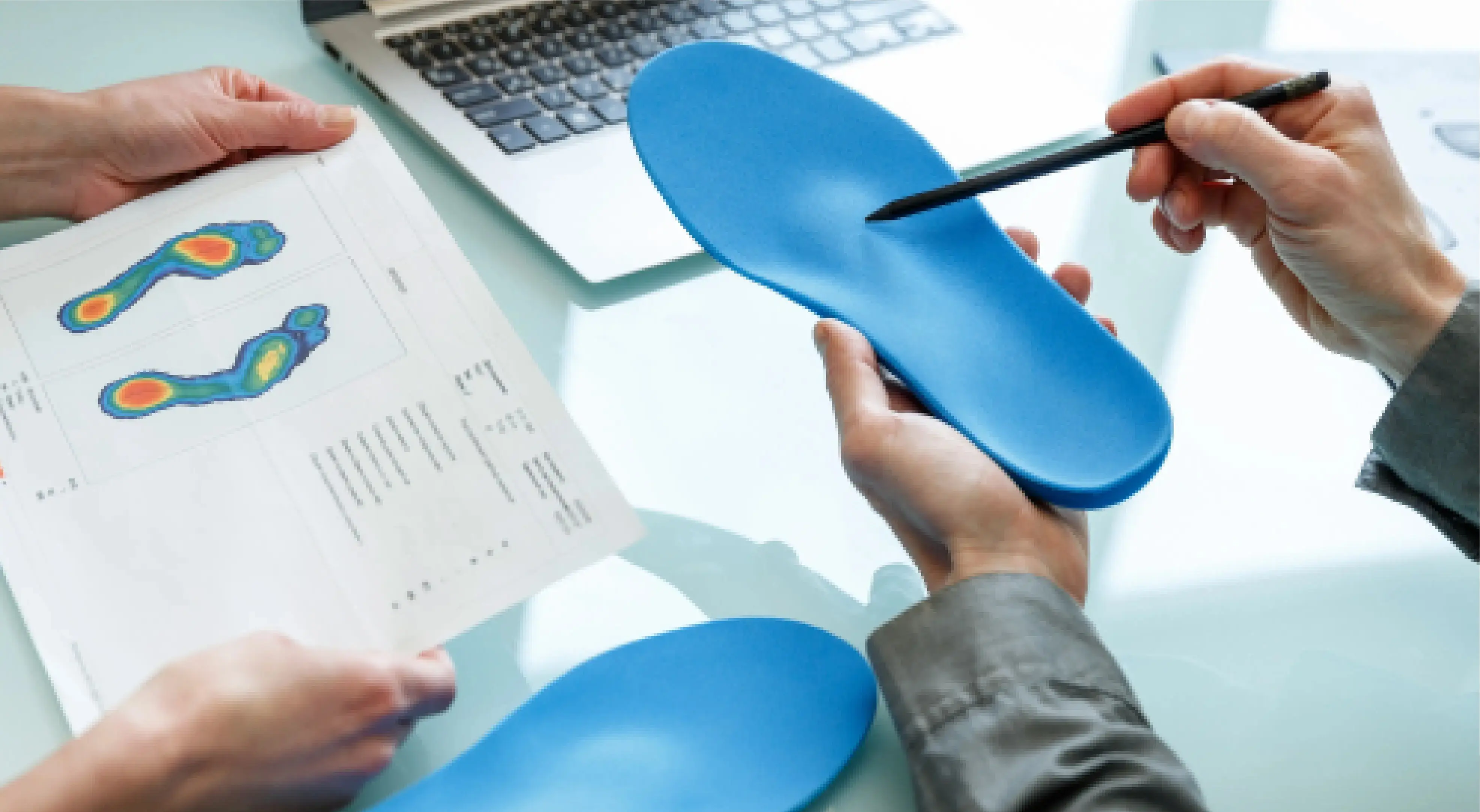 Orthotic insoles demonstration